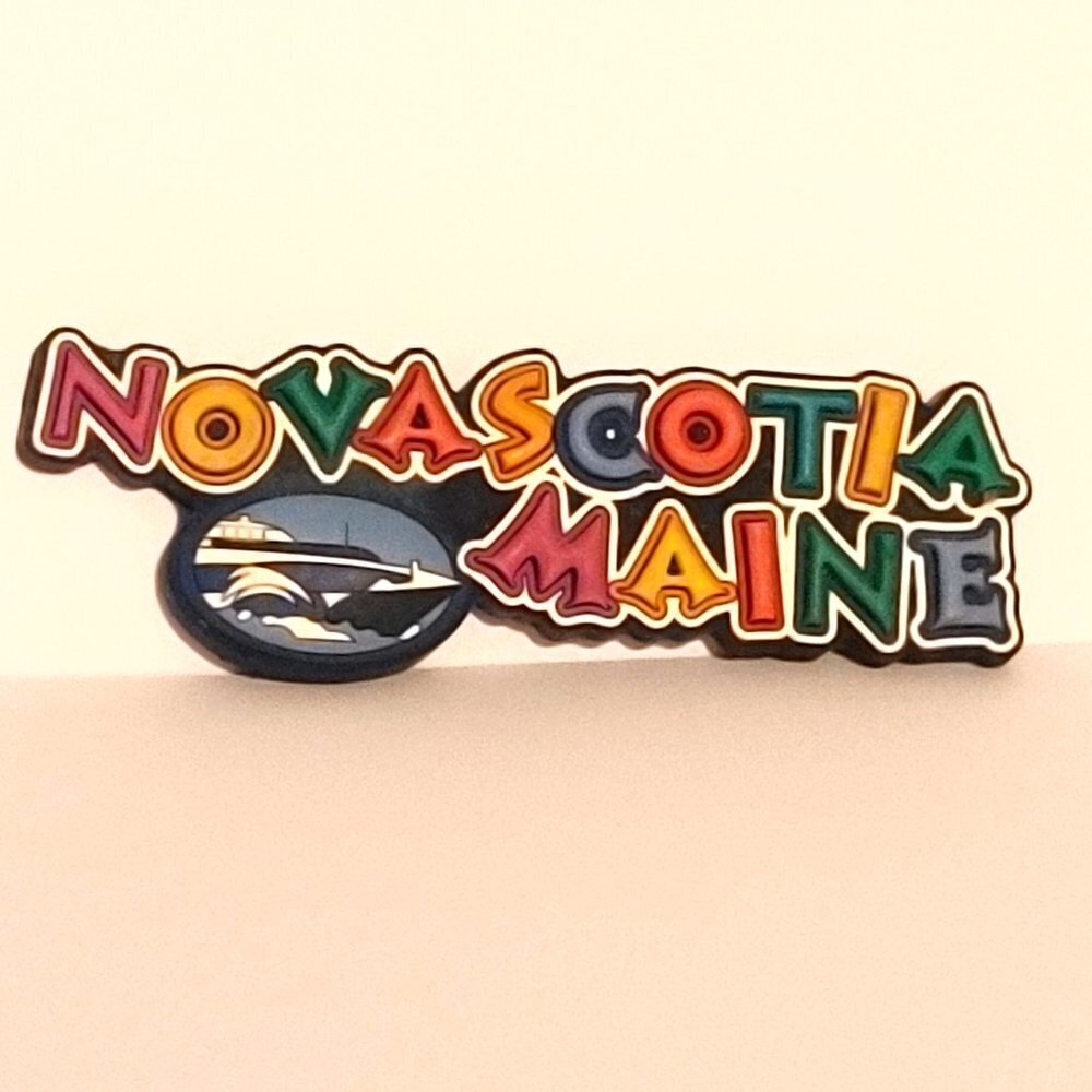 FUN Colourful NOVA SCOTIA MAINE CAT Ferry Fridge Magnet